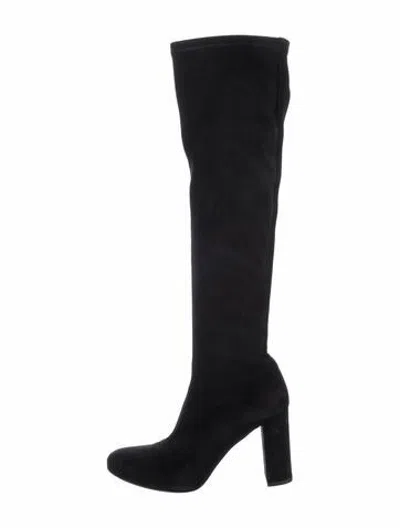 Pre-owned Barneys New York Suede Boots In Black