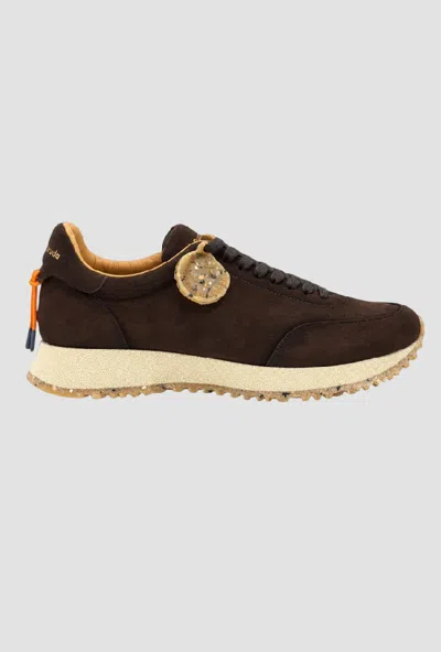 Barracuda Shoes In Suede Man Black In Brown