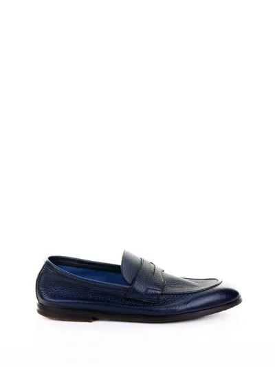 Barret Blue Leather Moccasin