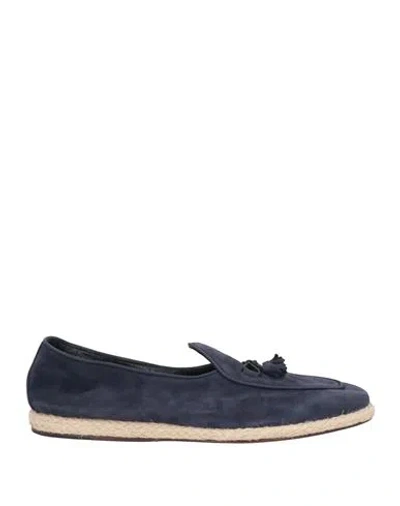 Barrett Man Espadrilles Midnight Blue Size 8.5 Leather