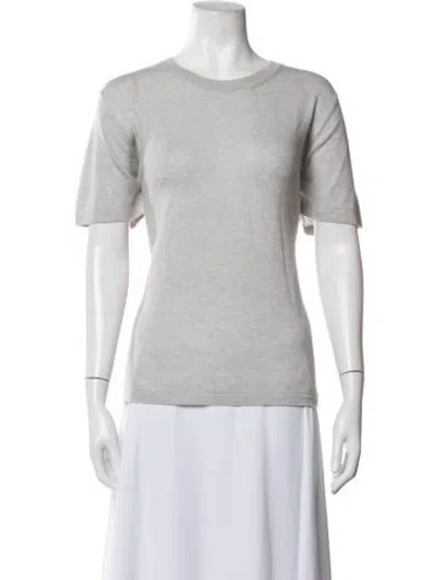 Pre-owned Barrie Cashmere Crew Neck Sweater In Grey