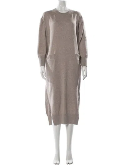 Pre-owned Barrie Cashmere Long Dress W/ Tags In Neutrals