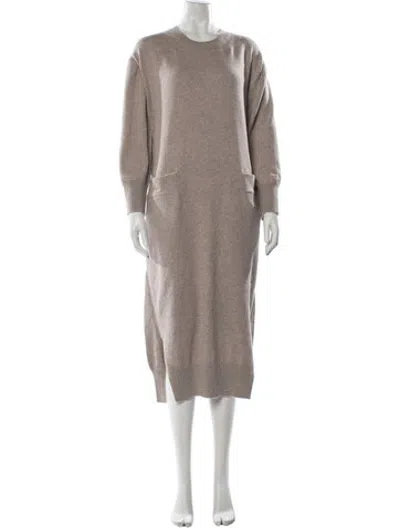 Pre-owned Barrie Cashmere Long Dress W/ Tags In Neutrals