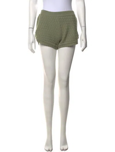 Pre-owned Barrie Cashmere Mini Shorts In Green