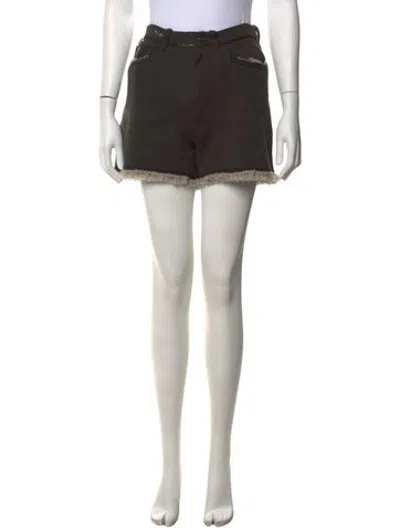 Pre-owned Barrie Cashmere Mini Shorts In Neutrals