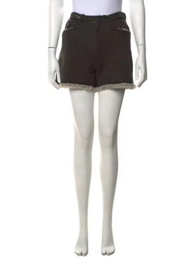 Pre-owned Barrie Cashmere Mini Shorts W/ Tags In Neutrals