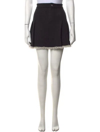 Pre-owned Barrie Cashmere Mini Skirt W/ Tags In Black
