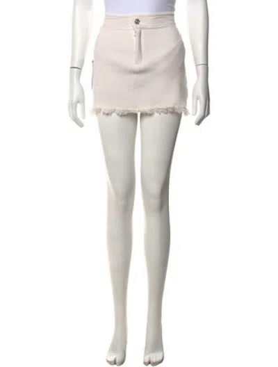 Pre-owned Barrie Cashmere Mini Skirt W/ Tags In Neutrals