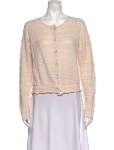 Pre-owned Barrie Cashmere Striped Sweater In Neutrals