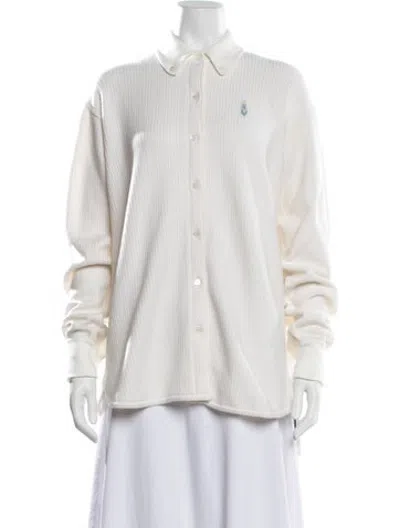 Pre-owned Barrie Cashmere Sweater W/ Tags In White
