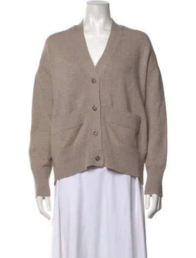 Pre-owned Barrie Cashmere V-neck Sweater In Neutrals