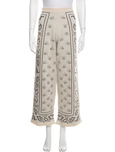 Pre-owned Barrie Cashmere Wide Leg Pants In Neutrals