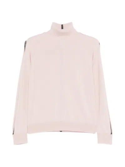 Barrie Threadline Sweater In Pink