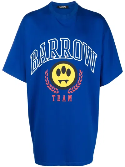 Barrow Logo-print Cotton T-shirt In Blue