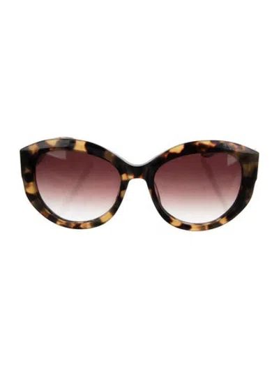Pre-owned Barton Perreira Cat-eye Gradient Sunglasses In Brown