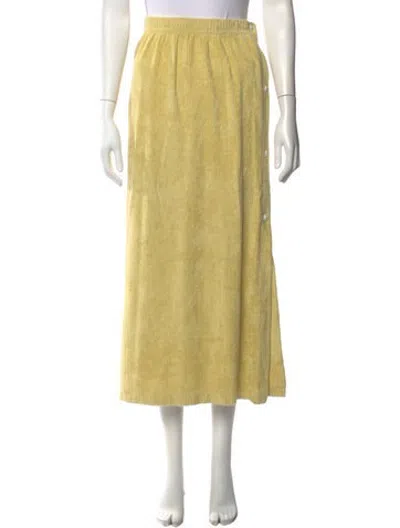 Pre-owned Baserange Long Skirt In Yellow