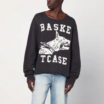 Basketcase Gallery Vintage Black Sweater With Logo Inlay