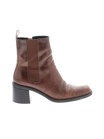 Pre-owned Bass Ankle Boots In Brown