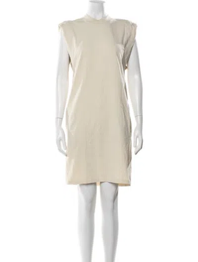 Pre-owned Bassike Mock Neck Knee-length Dress W/ Tags In Yellow