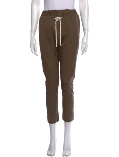 Pre-owned Bassike Straight Leg Pants In Green