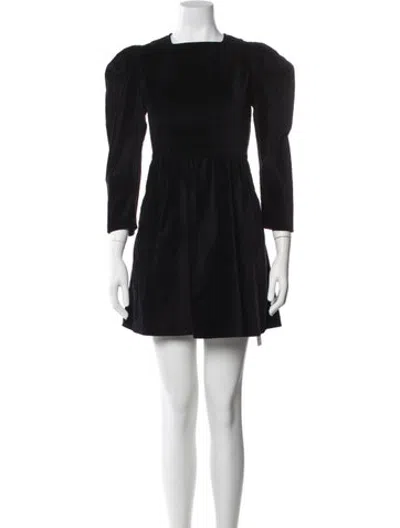 Pre-owned Batsheva Velvet Mini Dress In Black