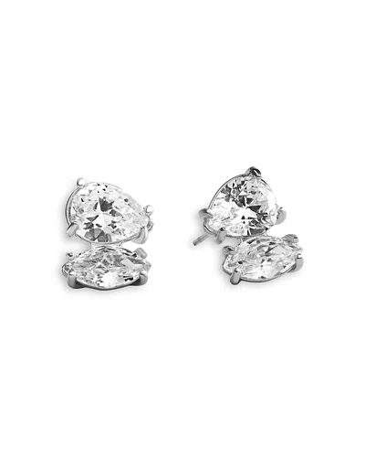 Baublebar Antonella Double Crystal Stud Earrings In Metallic