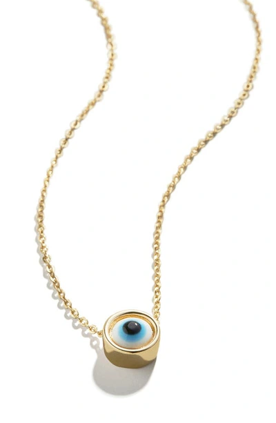 Baublebar Evil Eye Pendant Necklace In Blue/gold