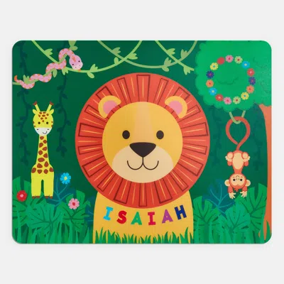 Baublebar In The Jungle Kids' Custom Placemat In Green
