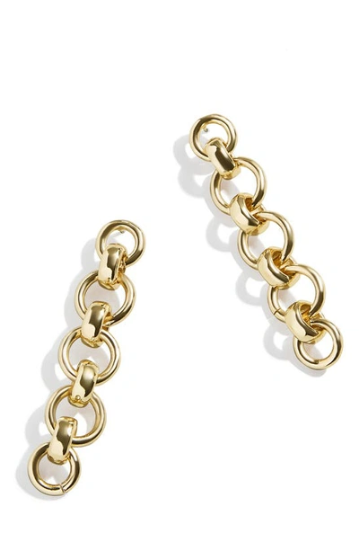 Baublebar Pavé Chain Link Drop Earrings In Gold