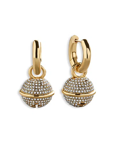 Baublebar Pave Crystal Drop Huggie Hoop Earrings In Gold