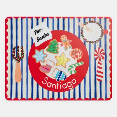 Baublebar Santa's Cookies Kids' Custom Placemat In Multi
