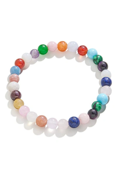 Baublebar Semiprecious Stone Beaded Stretch Bracelet In White Multi