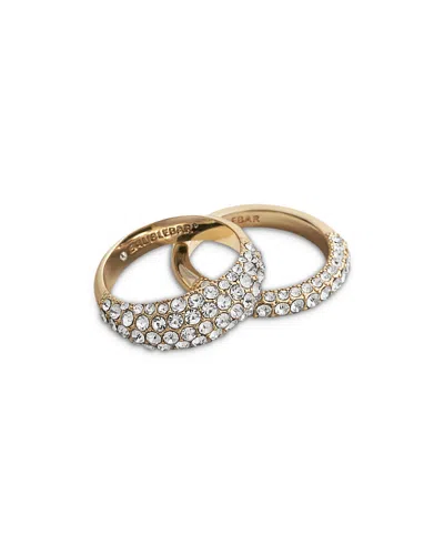 Baublebar Shannon Crystal Stacking Ring Set In Metallic