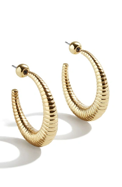 Baublebar Textured Hoop Earrings In Gold