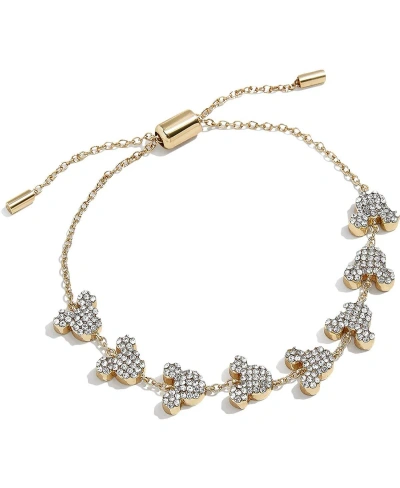 Baublebar Women's  Mickey & Friends Pave Pull-tie Bracelet In Gold-tone