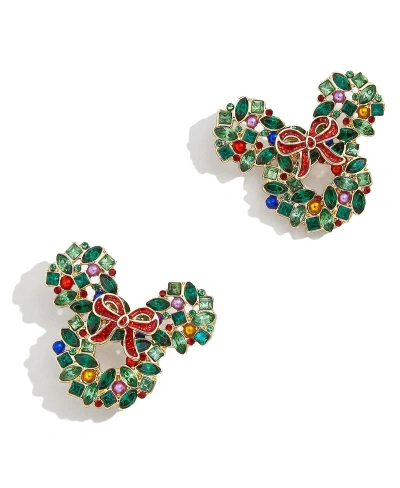 Baublebar Women's  Mickey Mouse Wreath Statement Earrings In Green