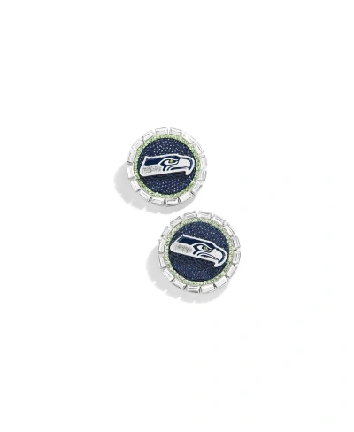 Baublebar Women's  Seattle Seahawks Statement Stud Earrings In Silver-tone
