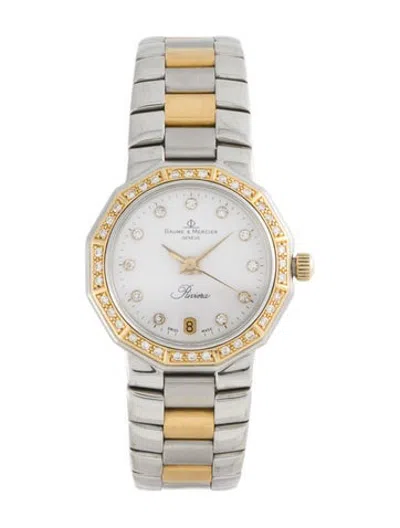 Pre-owned Baume & Mercier Riviera Watch, 24mm In Multicolor