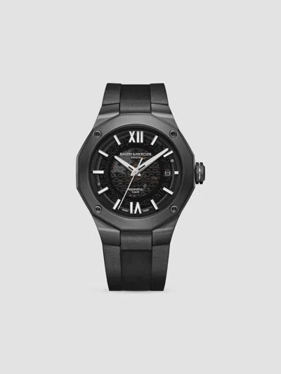 Baume & Mercier Women's Riviera 10617 Black Stainless Steel & Rubber Strap Watch