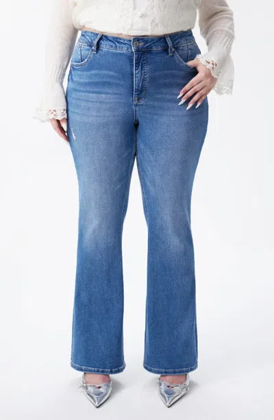 Bayeas Mid Rise Bootcut Jeans In Blue