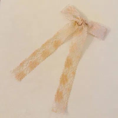Bbtee Lace Belle Bow Hair Clip In Pink