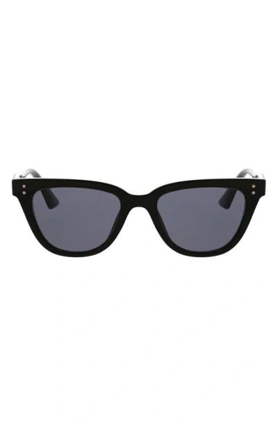 Bcbg 52mm Flat Top Cat Eye Sunglasses In Black