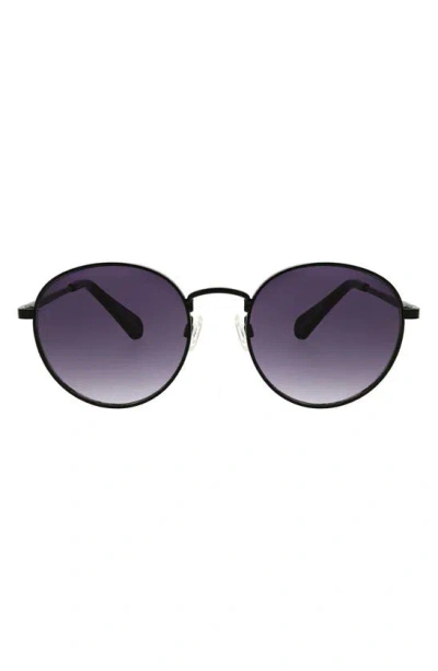Bcbg 54mm Metal Round Sunglasses In Black
