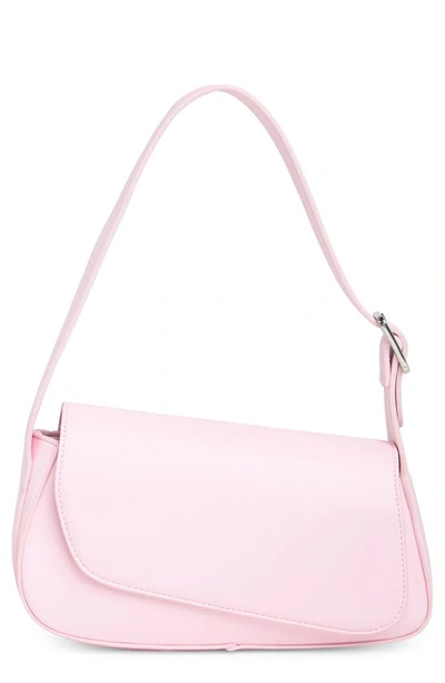 Bcbg Asymmetric Flap Shoulder Bag In Pink Sorbet