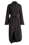 Bcbg Shawl Collar Belted Coat In Black