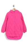 Bcbgeneration Onion Quilt Hooded Jacket In Hot Pink