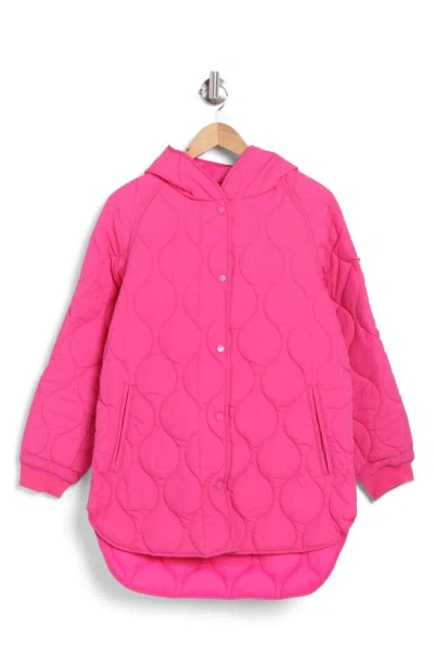 Bcbgeneration Onion Quilt Hooded Jacket In Pink