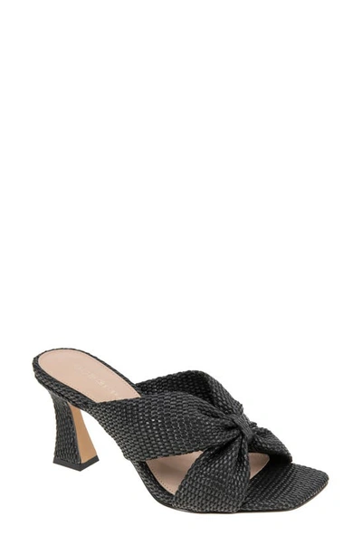 Bcbgeneration Rooba Slide Sandal In Black Raffia