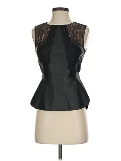Pre-owned Bcbgmaxazria Sleeveless Blouse In Black