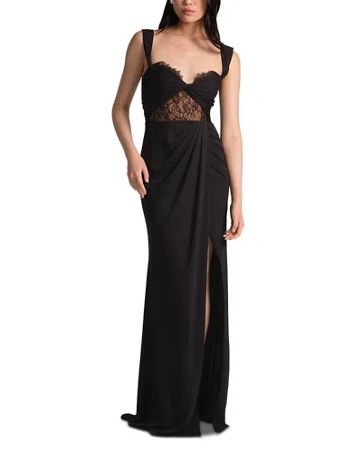 Bcbgmaxazria Suzette Lace Sweetheart Gown In Black